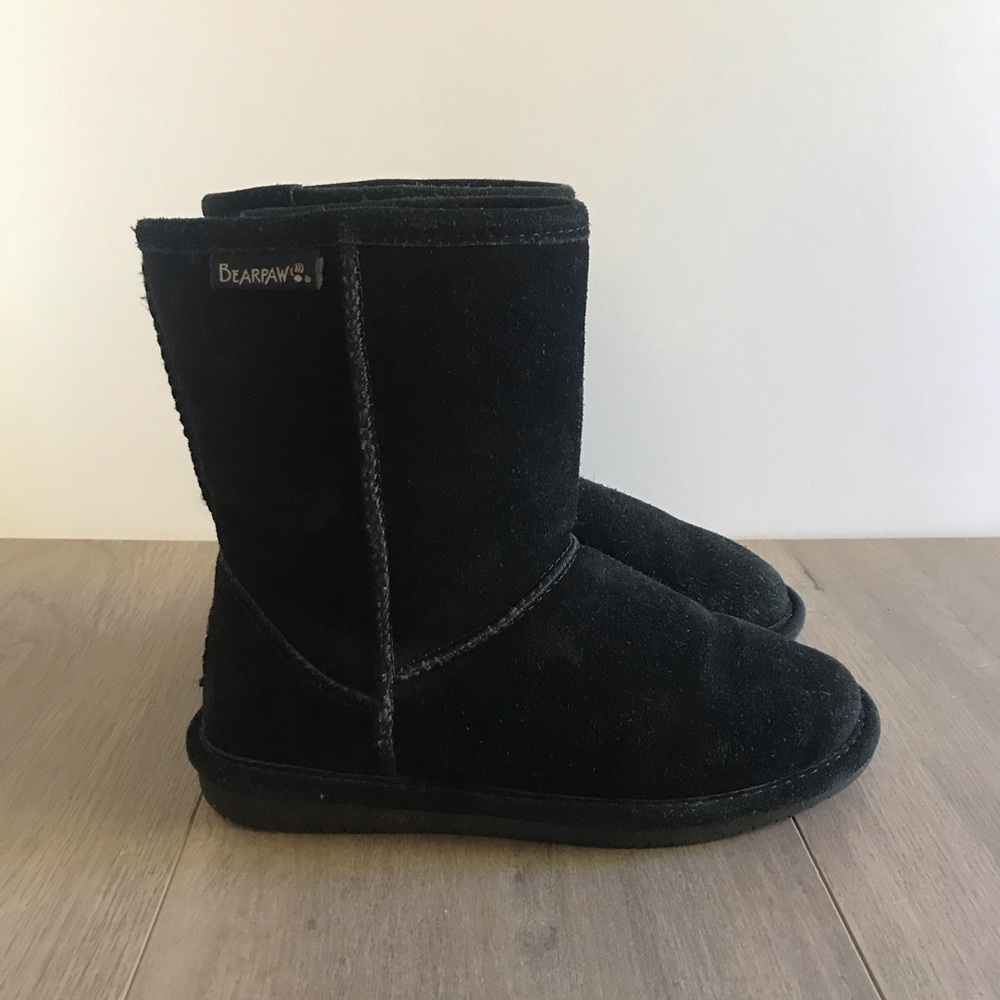 Girls / Kids Black Bearpaw Emma Cozy Boots Size 2